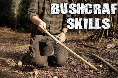 Bushcraft Skills - Camp Craft, Knife Skills, Pot Hangers (Overnight Camping)