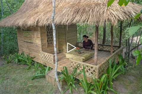 The Most Beautiful Survival Bamboo Villa by Girl Build