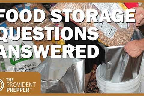 Newbie Prepper Food Storage Questions Answered