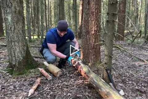 Building BUSHCRAFT shelter - Laavu | 5 days in Wilderness | Bushcraft skills