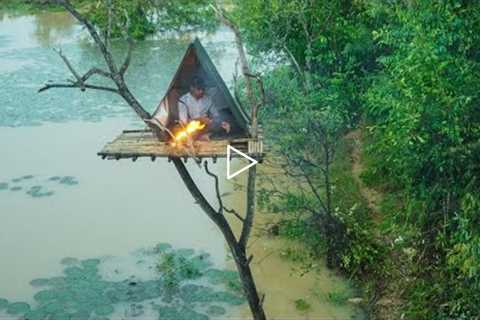 BUSHCRAFT Building 9m Camping Floating Under Raining Season