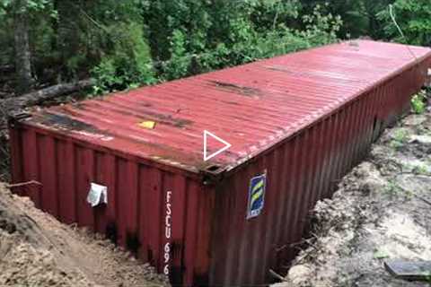 Underground Storm Tornado Shelter How To Bury Shipping Container Part 6 Reinforce Top And Sides