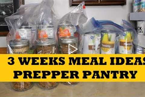 Prepper Pantry Shelf Meals From Food Storage - 3 Weeks of Dinners Recipes