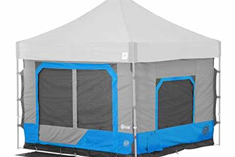 E-Z UP Camping Cube 6.4, Converts 10' Straight Leg Canopy into Camping Tent, Splash - The..