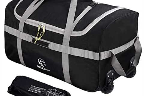 REDCAMP Foldable Duffle Bag with Wheels 85L/120L/140L, 1680D Oxford Collapsible Large Duffel Bag..