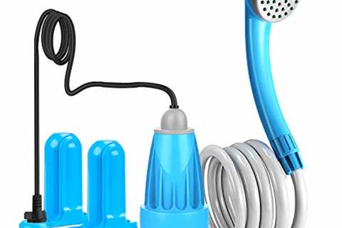 innhom Portable Shower Camping Shower Outdoor Camp Shower Pump, Electric Rechargeable Portable..