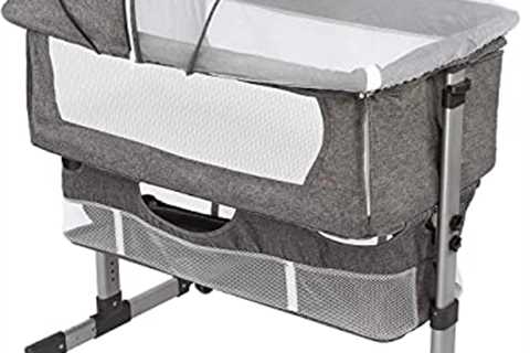 Bedside Sleeper Bedside Crib, Baby Bassinet 3 in 1 Travel Baby Crib Baby Bed with Breathable Net..