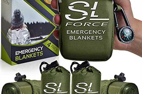 SLFORCE Emergency Blankets for Survival, 4 Pack of Gigantic Space Blanket. Comes with Four..