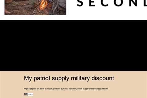 my patriot supply military discount