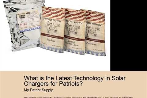 What is the Latest Technology in Solar Chargers for Patriots?