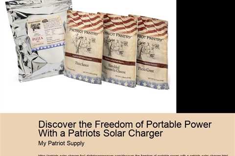 Discover the Freedom of Portable Power With a Patriots Solar Charger