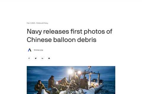 US shoots down Chinese Surveillance Balloon Over Atlantic