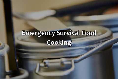 Emergency Survival Food Cooking