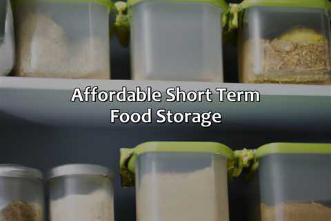 Affordable Short Term Food Storage