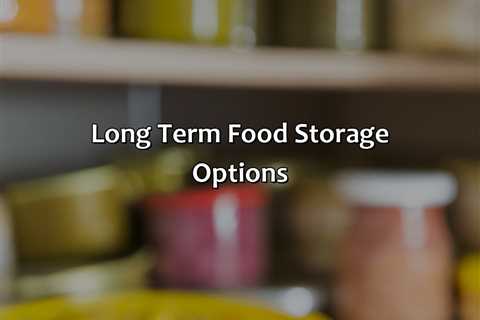 Long Term Food Storage Options