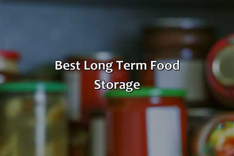 Best Long Term Food Storage