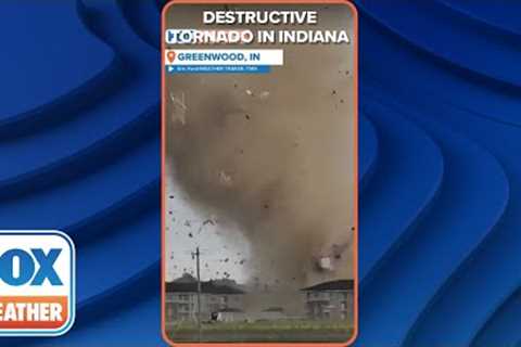 Destructive Tornado Rips Through Greenwood, Indiana, Sending Debris Flying