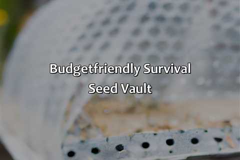 Budget-Friendly Survival Seed Vault