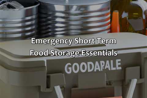 Emergency Short Term Food Storage Essentials