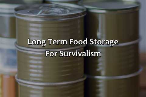 Long Term Food Storage For Survivalism