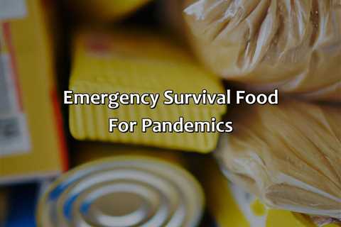 Emergency Survival Food For Pandemics