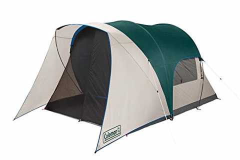 Coleman Cabin Camping Tent with Screened Porch, 4/6 Person Weatherproof Tent with Enclosed Screened ..