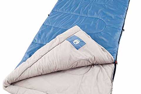 Coleman Sun Ridge Cool-Weather Sleeping Bag 40°F Lightweight for Adults, Camping Sleeping Bag with..