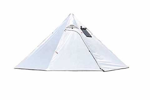 DANCHEL OUTDOOR Backpacking Hot Tent for Camping 4lbs, 4 Season Teepee Tent with Stove Jack for 1-2 ..