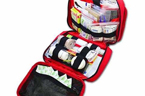 Lightning X Premium Rip-Away Individual First Aid Kit for Vehicle Head Rest - RED - The Camping..