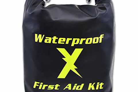 Lightning X Waterproof Hi-Vis First Aid Kit - 104 Pieces w/Dry Bag for Emergency, Survival, Camping,..