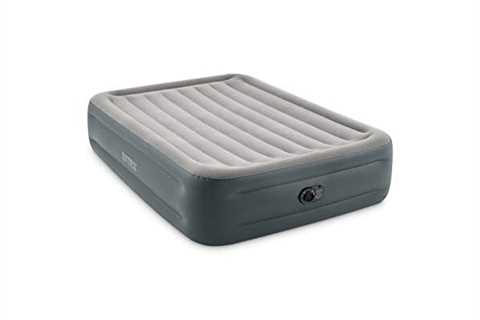 INTEX 64125ED Dura-Beam Plus Essential Rest Air Mattress: Fiber-Tech – Queen Size – Built-in..