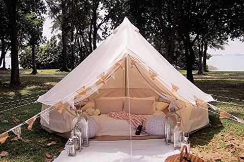 Latourreg Outdoor Luxury Waterproof 3M/4M/5M/6M Oxford Bell Tent with Zipped Detachable Groundsheet ..