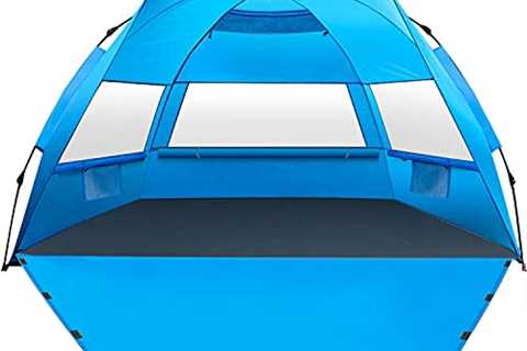 MIRUS Pop Up Beach Tent, Deluxe XL Sun Shade Shelter for 3-4 Person with UPF50+ Protection,..