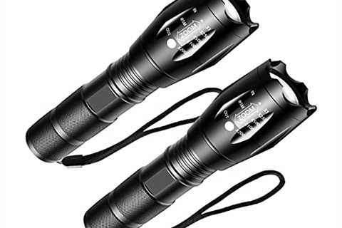 COSITA LED Tactical Flashlight, Super Bright Flashlights with 5 Modes, Zoomable, IP65 Water..