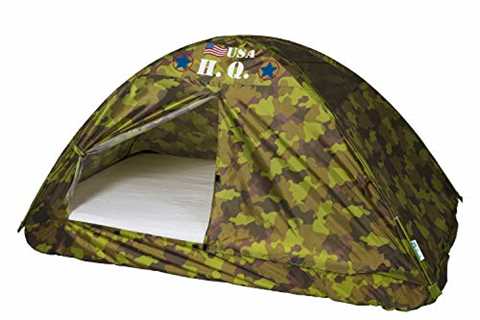 Pacific Play Tents 19780CAMOUFLAGE H.Q. Bed Tent - The Camping Companion