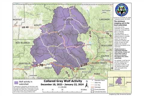 New Map Will Keep Coloradans Informed on the Location of Recently Released Wolves