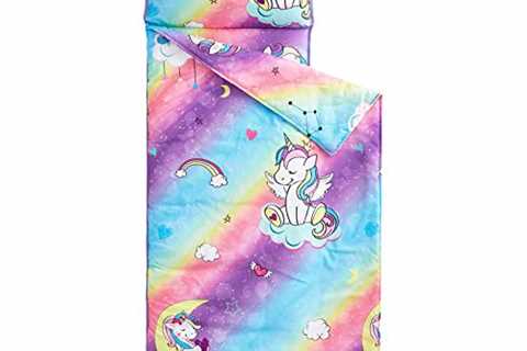 Wake In Cloud - Unicorn Nap Mat, with Removable Pillow for Kids Toddler Boys Girls Daycare..