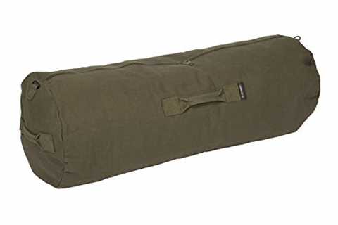 Stansport Zippered Canvas Deluxe Duffel Bag - O.D. Green (1230) 36" H x 21" W - The..