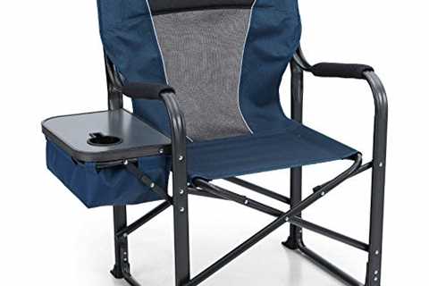 ALPHA CAMP Folding Chair With Side Table - The Camping Companion